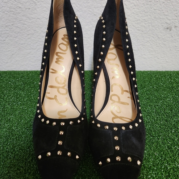 Sam Edelman Women’s Hayden Black Studded Heels size 8.5 - Picture 2 of 8